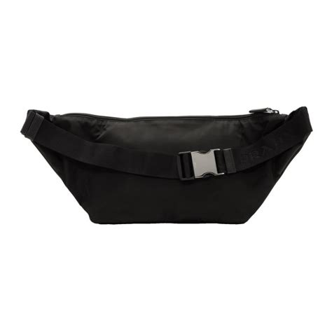 prada black small nylon logo fanny pack|prada nylon backpack sale.